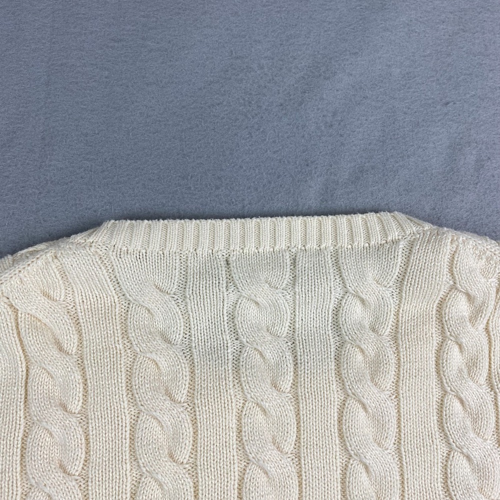 Polo Ralph Lauren Mens Sweater 4XB Cable Knit Cotton fisherman Preppy - Picture 12 of 16
